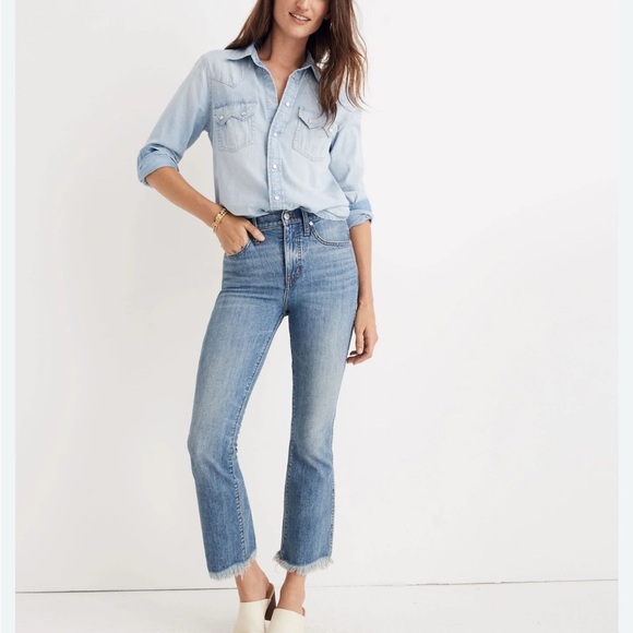 Madewell 10” High Riser Cali Demi Boot Jeanu - Picture 1 of 8